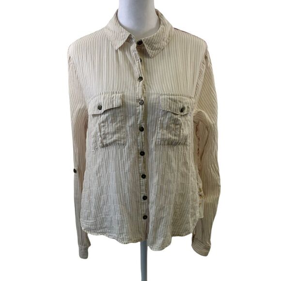 Free People Party In The Back Buttoned Shirt Size XS - Picture 1 of 11